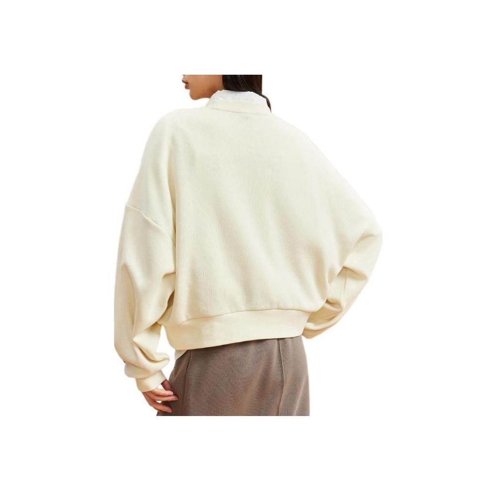 Anta Серия Training, однотонная толстовка с круглым вырезом и длинным рукавом, с принтом букв, женская толстовка Light-Cloud-White 962247711-3