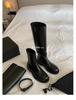 Cowhide~ Grape Mom Has the Same Leather Boots for Women, Detachable Knight Boots, High Boots, Thick-soled Thick-heeled Boots.