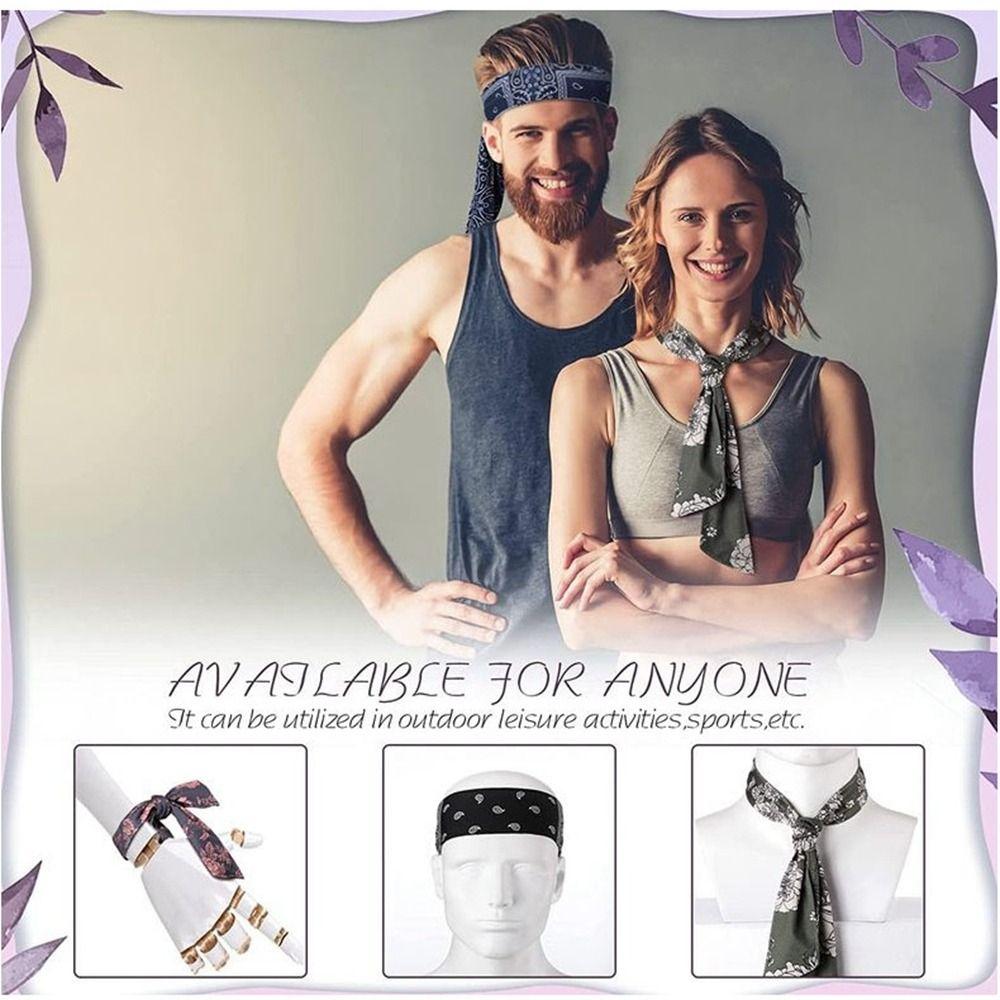 Moisture Wicking Tie Back Headbands Cotton Sweatband New Running Headbands Men Women