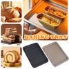 Rectangular Baking Pan Non-stick Bread Cake Baking Pan Oven With Rectangular Black Shallow Baking Pan DIY Baking