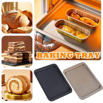 Прямоугольная форма для выпечки с антипригарным покрытием для выпечки хлеба, торта, духовки с прямоугольной черной неглубокой формой для выпечки своими руками