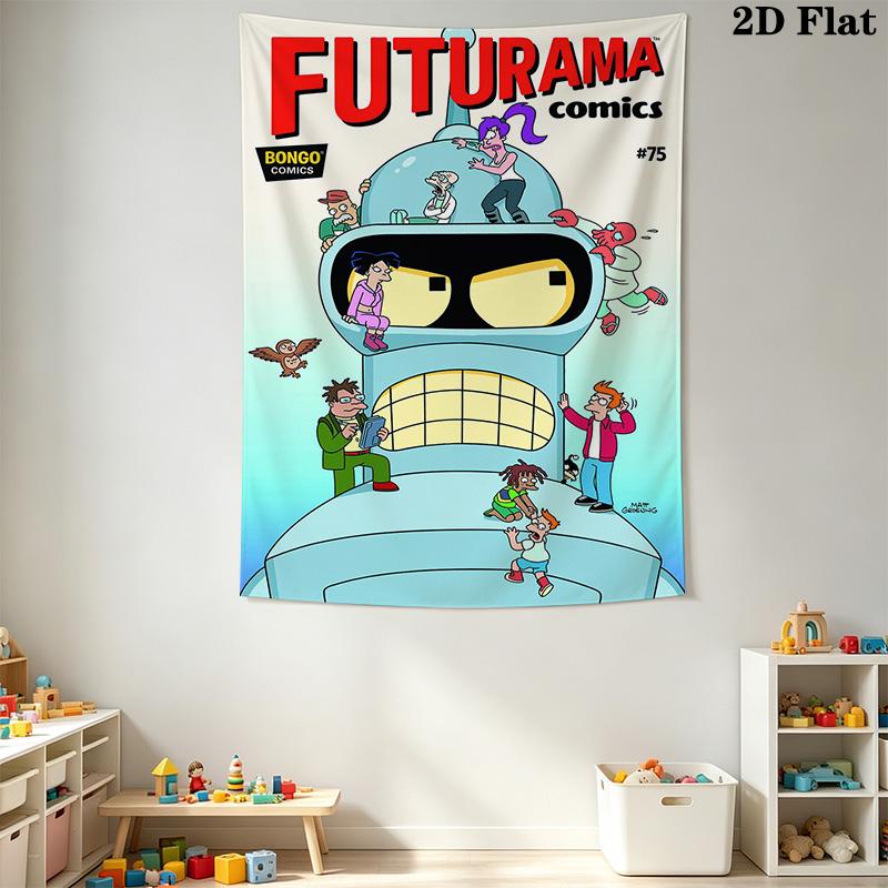 Future City Manga Pattern Home Decor Tapestry, Wall Hanging, Decorative RV Wall Cloth.XGT0914521