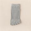 Women's Combed Cotton Five-Finger Socks, Breathable Mesh, Split Toe, Sports, Moisture-Wicking, Japanese Style, Mid-Tube for Summer & Autumn.