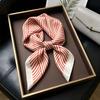 70cm Square Silk Scarf Women Thin Lightweight Korean Style Neck Wrap Fashion Accessory
