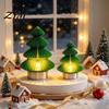Origami Tree Lamp Christmas Night Light, 3D Printed Xmas Lamp, Battery Decorative Operated Tabletop Light for Home Bedroom Holiday Party