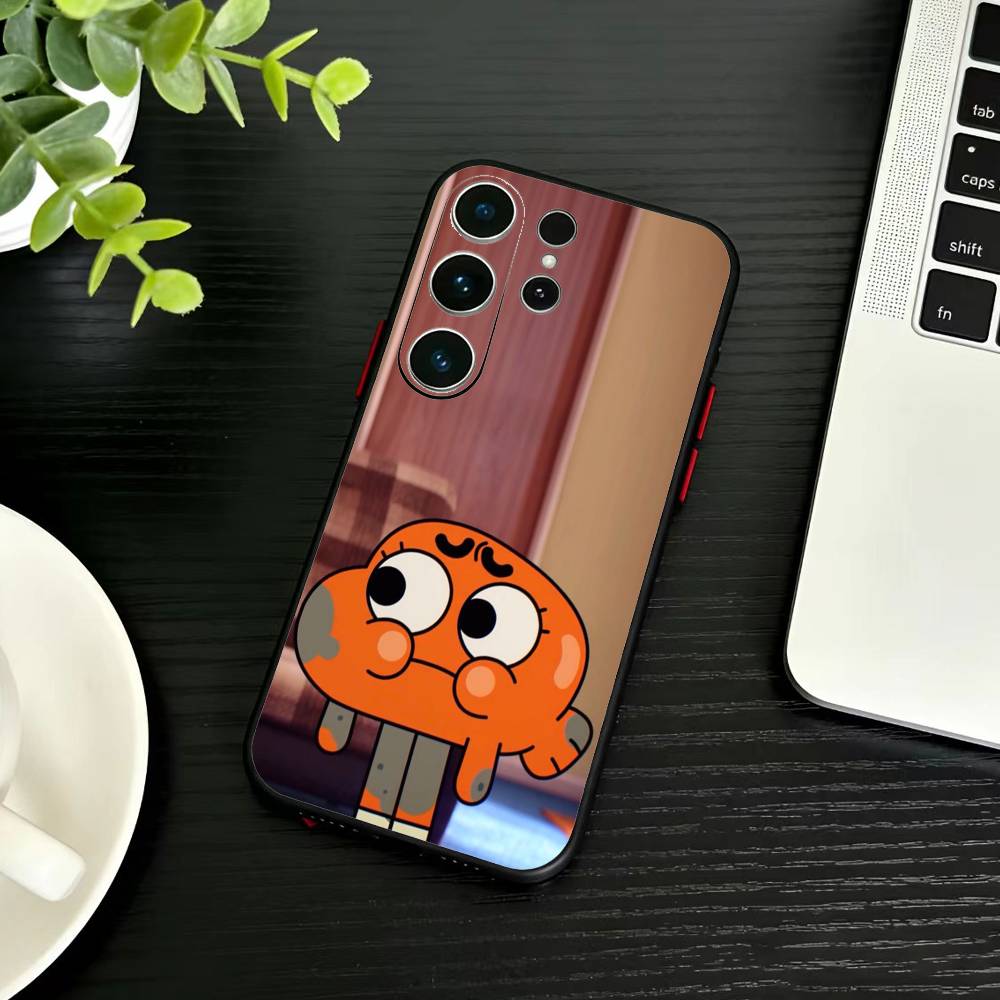F-Gumball and Darwin Phone Case For Samsung S26,S25,S24,S23,S22,S30,S21,Ultra,Plus,FE 5G Black Soft Cover