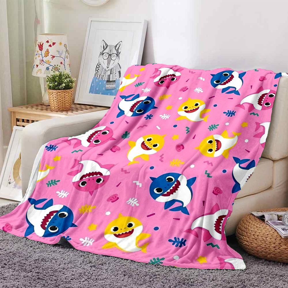 Shark Theme Printed Blanket - Perfect for Couch, Bed, Travel & Outdoor Use | Machine Washable, Cozy & Durable.