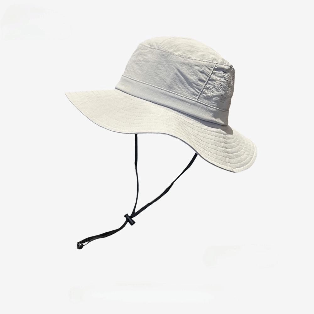 Breathable Fisherman Hat Solid Color Sun Protection Hat Windproof Hiking Cap Outdoor Hiking