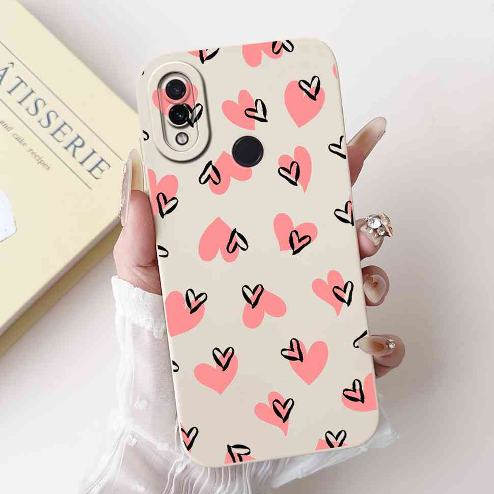 For Xiaomi Redmi Note 7 6.3" Casing Cute Cartoon Shockproof Back Cover For Redmi Note 7 note7 Flower Soft Silicone Phone Cases