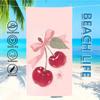 CHERRY cartoon Towel Textile Bathrobe Beach Quick-Drying Lightweight Portable Camping Swim Pool Travel