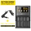 NITECORE SC4 Интеллектуальное зарядное устройство для аккумуляторов Превосходное четыре слота Быстрая зарядка для аккумуляторов 18650 14450 16340 AA с автомобильным зарядным устройством
