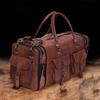 Personalized Handcrafted Leather Weekender Bag for Men Travel Overnight Monogram Duffel Groomsmen Gift