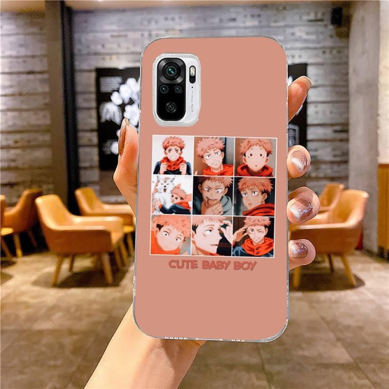 Jujutsu Kaisen Phone Case For Xiaomi 12 11T 10 9 Redmi Note 11 10 10S Pro Redmi 9 9A 8 Transparent Phone Cover