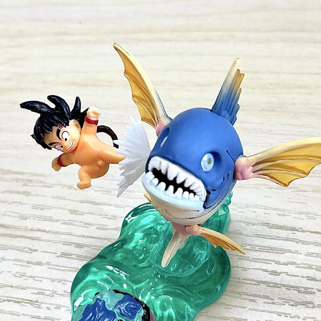 Аниме Dragon Ball Модель Дети Сын Гоку Удар Рыба ПВХ Статуя Фигурки Действия Коллекционная Модель Игрушки Красивый Дизайн