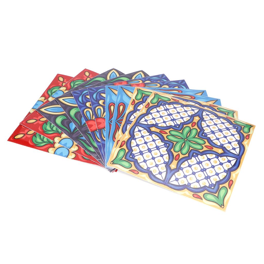 10Pcs 3D PVC Waterproof Wall Tile Sticker Wear Resisting Stair Sticker for Bathroom Kitchen