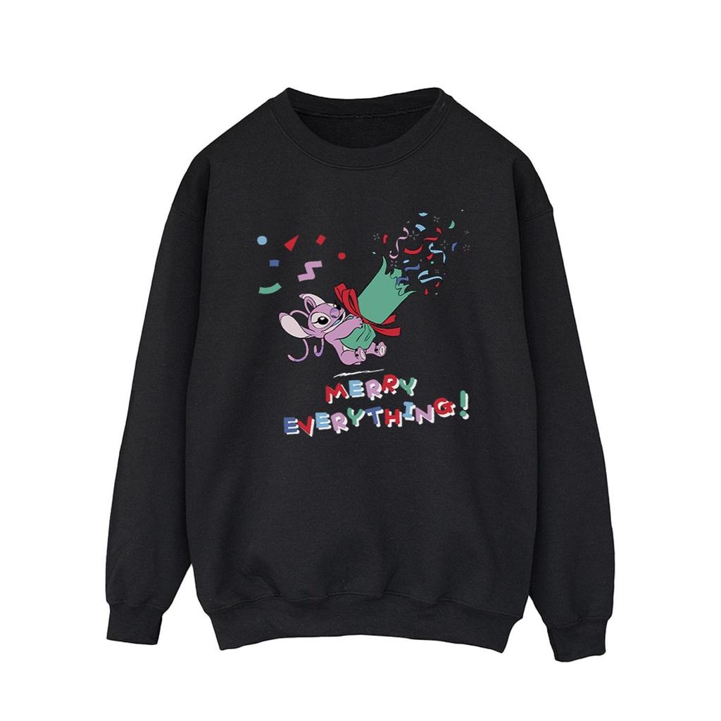 Disney Mens Lilo And Stitch Angel Merry Everything Sweatshirt