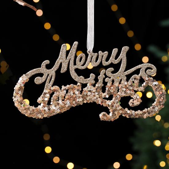 Блестящие пайетки Рождественское украшение Шампанское Балерина Танцовщица/Снежинка/Бабочка Подвесное украшение для Рождества