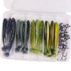 Soft Fishing Lures Kit Silicone Lure Set Artificial Bait Worm with Crank Jig Head Hook HOOK 45pcs/34pcs/65pcs