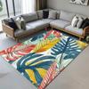 Tropical Floral Leave Print Area Rug for Home Living Room Bedroom Kitchen Soft Carpet for Kitchen Doormat Bedroom Home Office