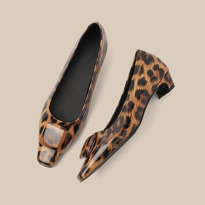 Новые туфли-лодочки с квадратным носком, средним толстым каблуком и неглубоким вырезом, с квадратной пряжкой, универсальные для работы, на одной педали, Мэри Джейн, женские туфли-лодочки