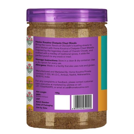 Home Kouzina Chatpata Chaat Masala - 100g | Perfect for Chaats, Salads, Fruits and Snacks | Made in Small Batches | 100% Natural Ingredients
