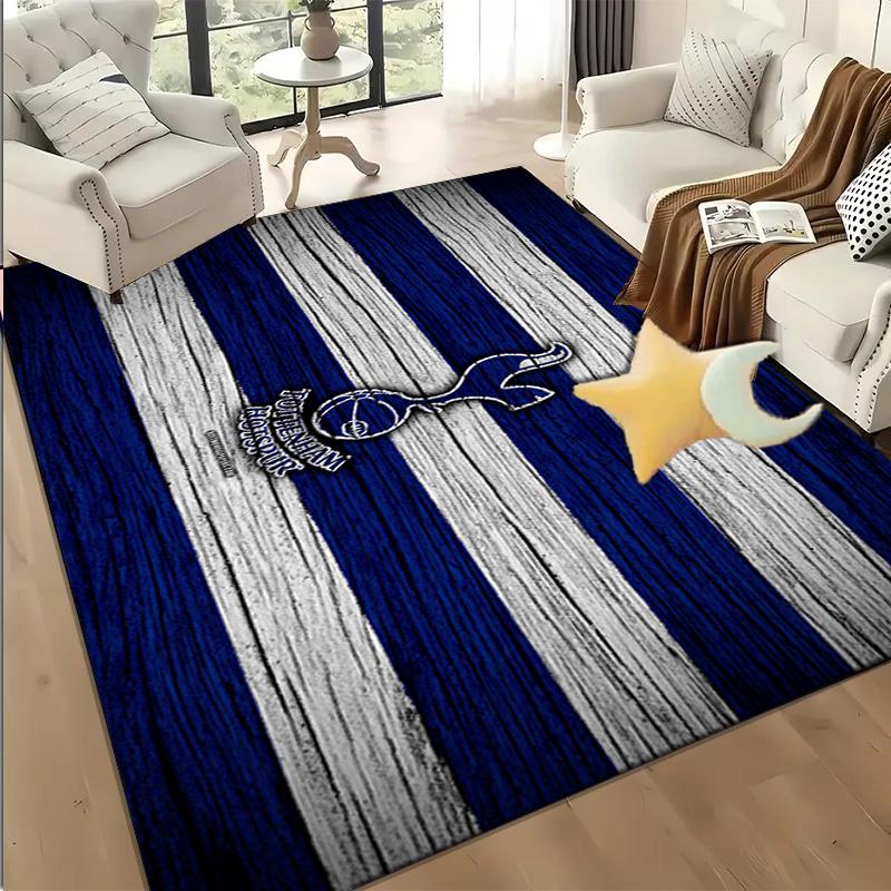 1PC Tottenham Crest Design Floor Mat for Living Room, Game Rooms, Office, Bedroom, Office Floor Mat Playful Design, Christmas fan gifts