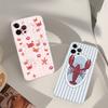 Милые Морские Обитатели, Крабы, Лобстеры Для IPhone 17 16 15 14 13 12 11 Pro Max Plus Прозрачный Мягкий TPU Чехол для Телефона