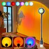 Sunset Light USB Projector Lamp Rainbow 7 Colors Projection Lamp Background Atmosphere Light for Living Room Bedroom Decor