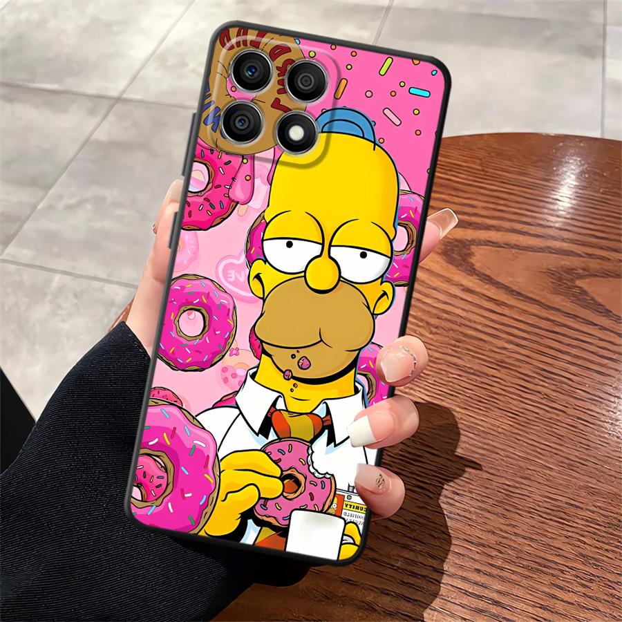 Чехол для телефона Funda для Honor X9a 70 X9 X7a 90 Lite X9c X8 8X S-simpsons Пончик