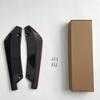 Pair Car Rear Bumper Lip Wrap Angle Splitter Diffuser Carbon Fiber Look+Red Line