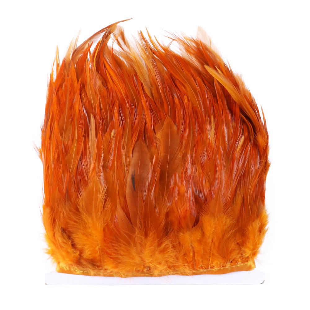 3-5 Red Tip Cloth Edge Stage Shooting Props Colored Chicken Feather Cloth With Evening Dress Skirt Diy