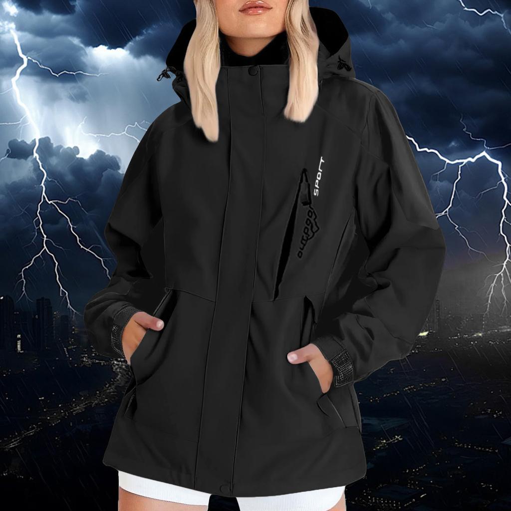 Женский однотонный костюм для улицы с капюшоном и длинными рукавами, ветрозащитная и водонепроницаемая тонкая куртка Ehplore