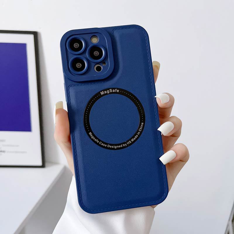 Роскошный магнитный чехол для телефона Magsafe с беспроводной зарядкой для iPhone 13 12 11 14 15 Pro Max 15 Plus Кожаный силиконовый ударопрочный чехол