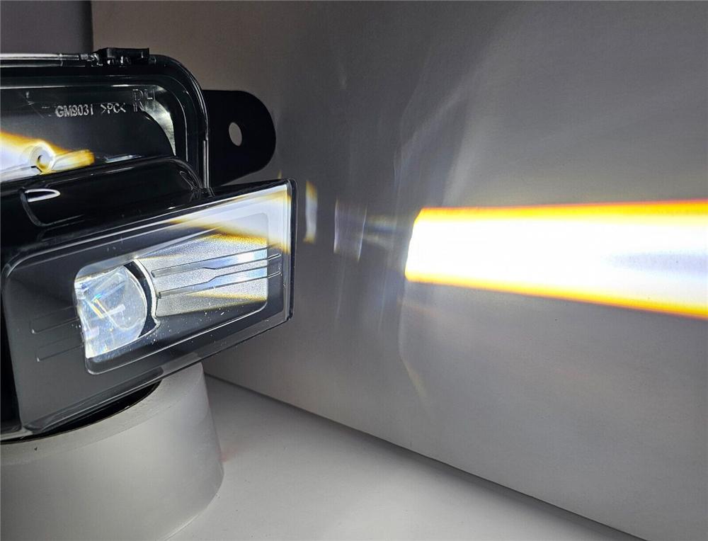 LED Fog Lights Set with Trim Bezels & Wire Harness For GMC Sierra 1500 2022-2024