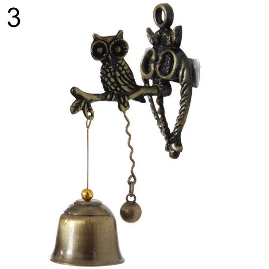 Vintage Horse Elephant Owl Shaped Bell Doorbell Halloween Hanging Door Decor