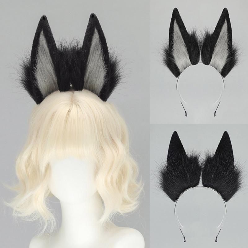 Animal Ears Headdress Soft Plush Hair Accessory Headwear For Cosplay Costume Party And Anime Theme Event