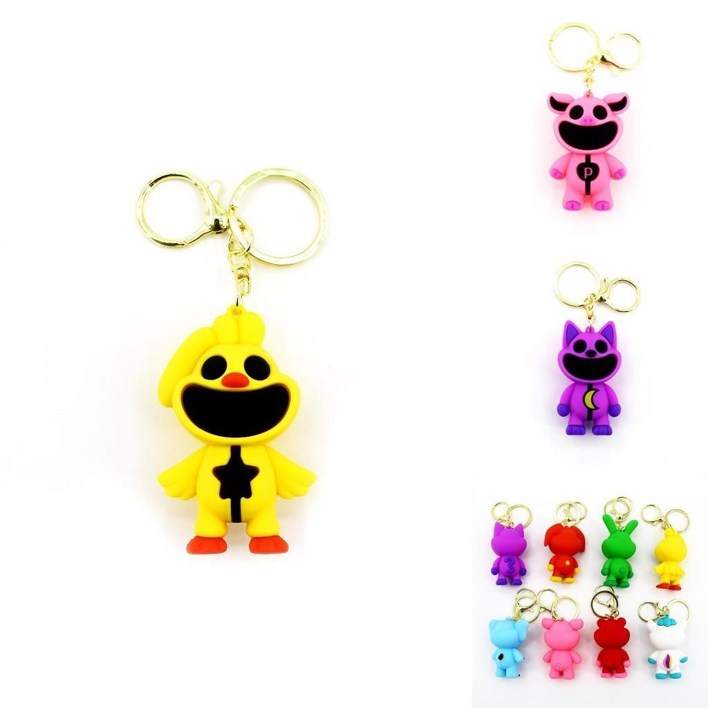 Smilingcritters Bobi Game Time 3 Cute Animal Keychain Big Mouth Monster Pendant Purple