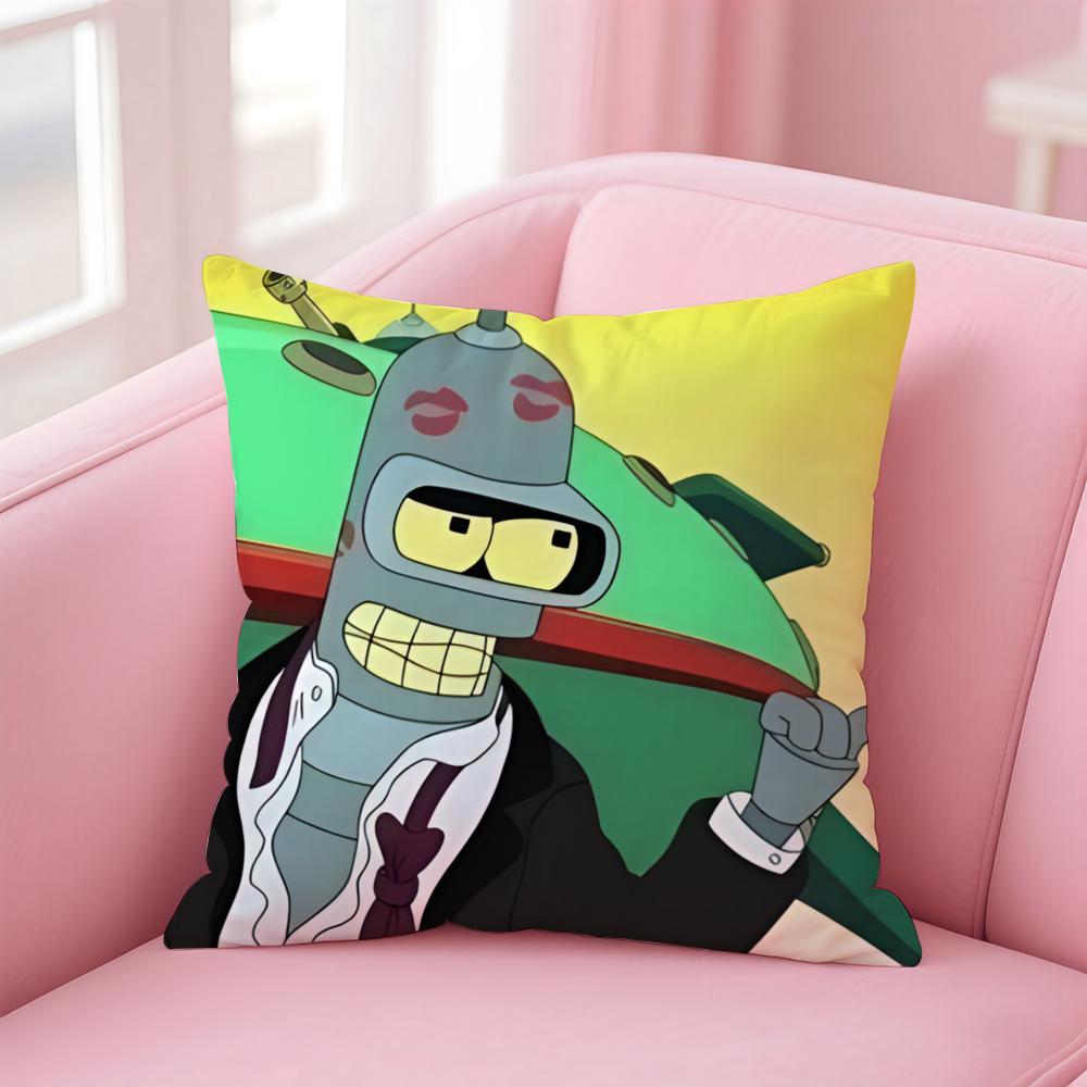 Чехол на подушку с принтом из аниме F-Futurama для дома и автомобиля, многоцелевой чехол для подушки - Двусторонний, мягкий и прочный для повседневного использования