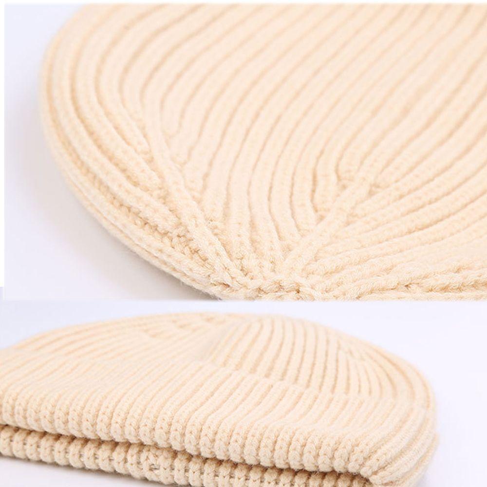 Bonnet  Hat Solid Color Women Skullcap Knitted Brimless Hat Korean Style Beanie Hats Men Docker Cap