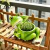 Koala Planter Artificial Stump Planter Resin Tree Bark Shape Flower Pot with Koala/Frog/Sloth Rustic Weatherproof Small Barrel Bucket Plant