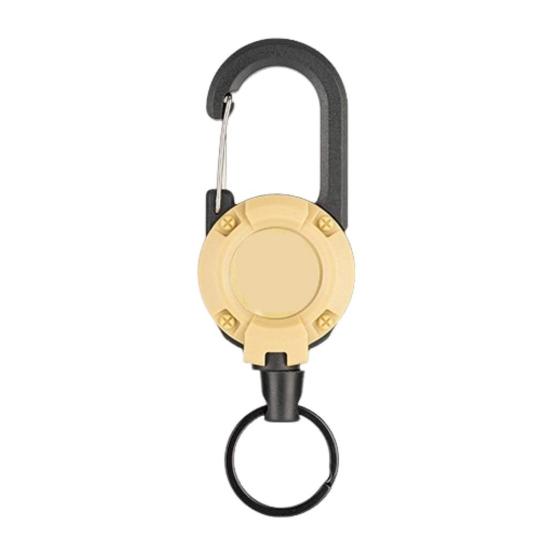 Ретрактор для нахлыстовой рыбалки, бейдж-ролик с тросом, многоцелевой, вращающийся на 360 градусов, брелок, карабин, товары для кемпинга