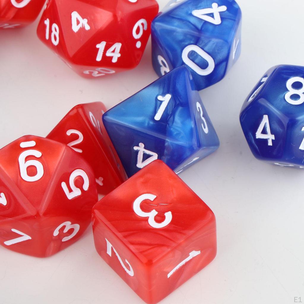 Набор из 14 многогранных кубиков Акриловый D4-D20 Игровой Многогранный для