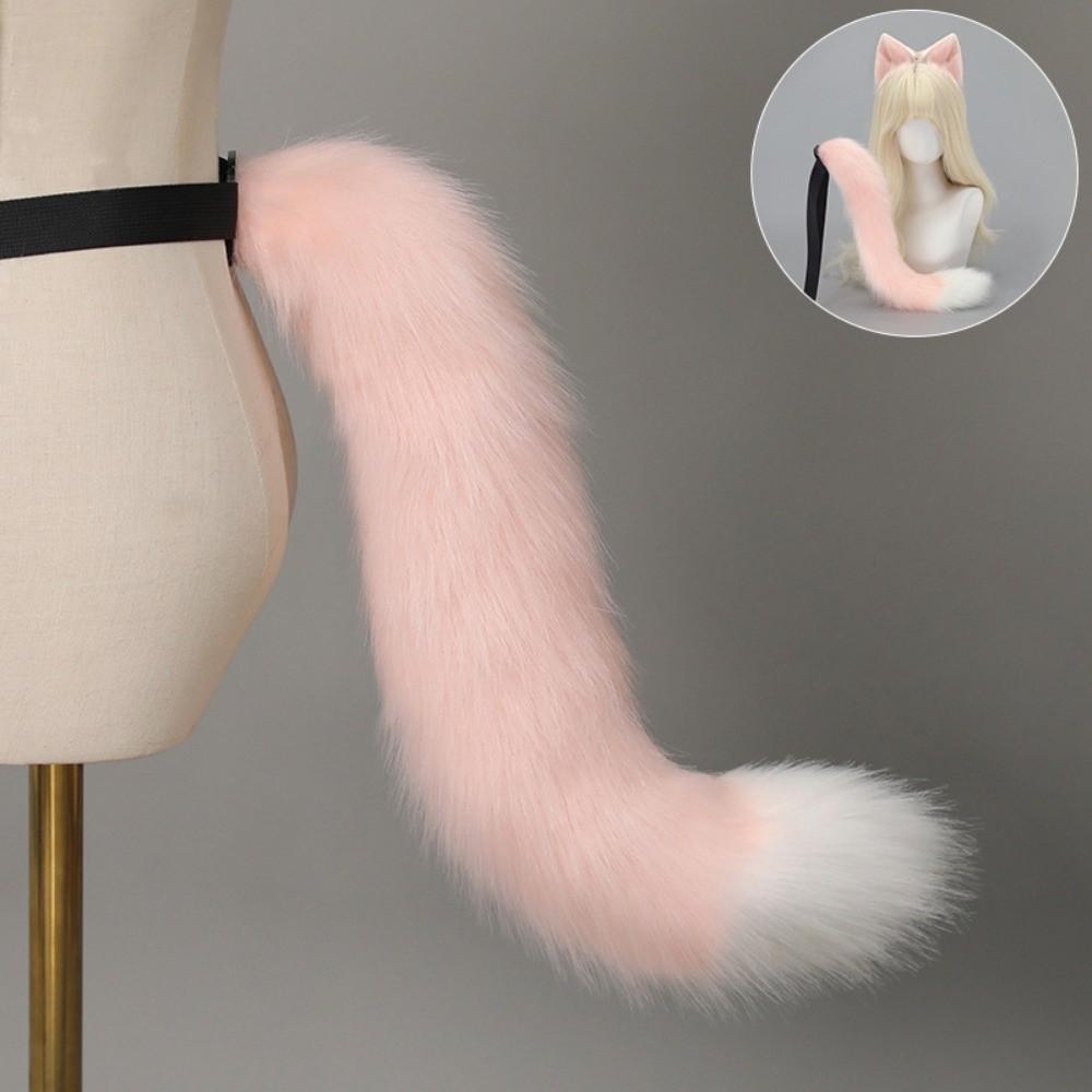 Handmade Cat Ear Headband Realistic Animal Ears Hair Band New Furry Cat Tail Set Party Props