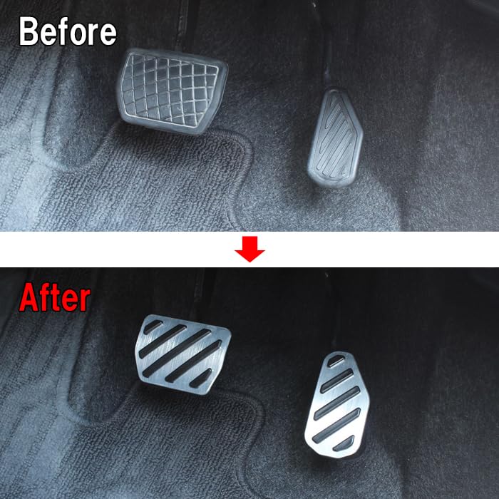 Алюминиевый комплект накладок на педали Rise Rocky Taft Move Move Canvas Mira Ys Tanto Daihatsu Совместимость с Toyota Совместимость с легковыми автомобилями Легковой автомобиль Резина Без инструментов