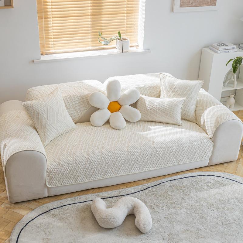 Четыре сезона универсальная стеганая диванная подушка из высокотемпературного хлопка, современная простая однотонная кожаная диванная подушка, полотенце