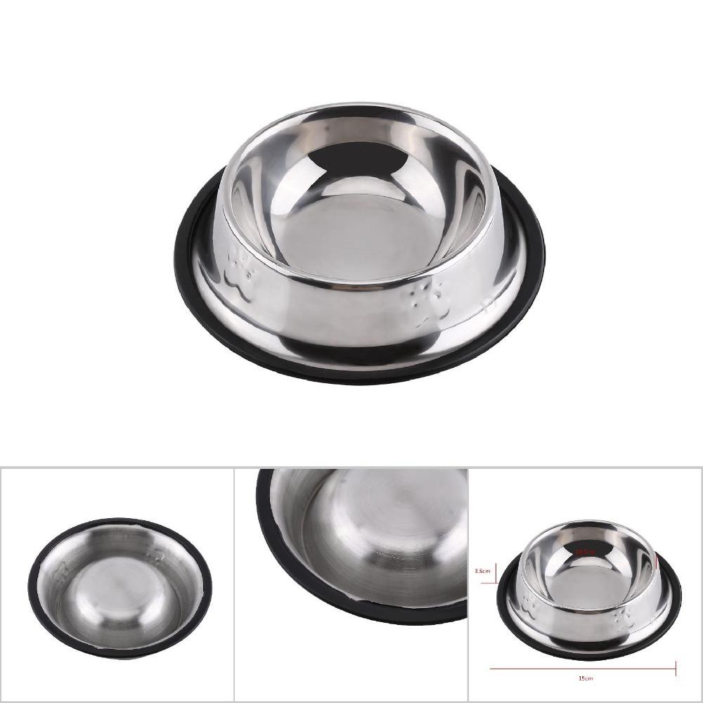 Anti-tip Dog Feeder Rustproof Pet Drinking Bowl Smooth Surface Pet Dinner Bowl  Pet Dining Use