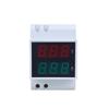 Digital Din-Rail LED Voltage Ammeter Current Meter Voltmeter AC80-300V 0.2-99.9A Dual Display