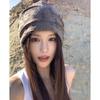 Wasteland Wind Desert Wear Cold Hat Stack Hat Summer Thin American Hat Women'S Crimped Knitted Hat