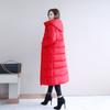 Women Parka Coat Autumn Winter Thicken Warm Hooded Coat Ladies Slimming  Lengthen Padded Jacket with Pocket Outerwear