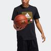 Adidas Basketball Sport Crew Neck Short Sleeve T-Shirt Men Tops Black GE4513